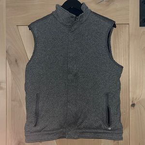 Grey Quilted Banana Republic Vest Size: Medium